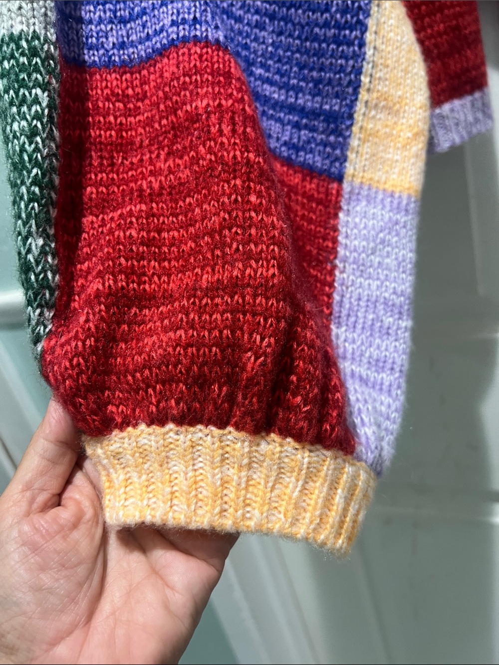 Gilded Intent Multicolor Patchwork Open-Front Cardigan - Picture 5 of 9